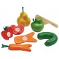 Juego de Frutas y Verduras da Corte de Madera PLANTOYS