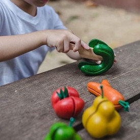 Juego de Frutas y Verduras da Corte de Madera PLANTOYS