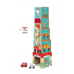 Torre apilable con Coches y helicópteros Scratch Europe